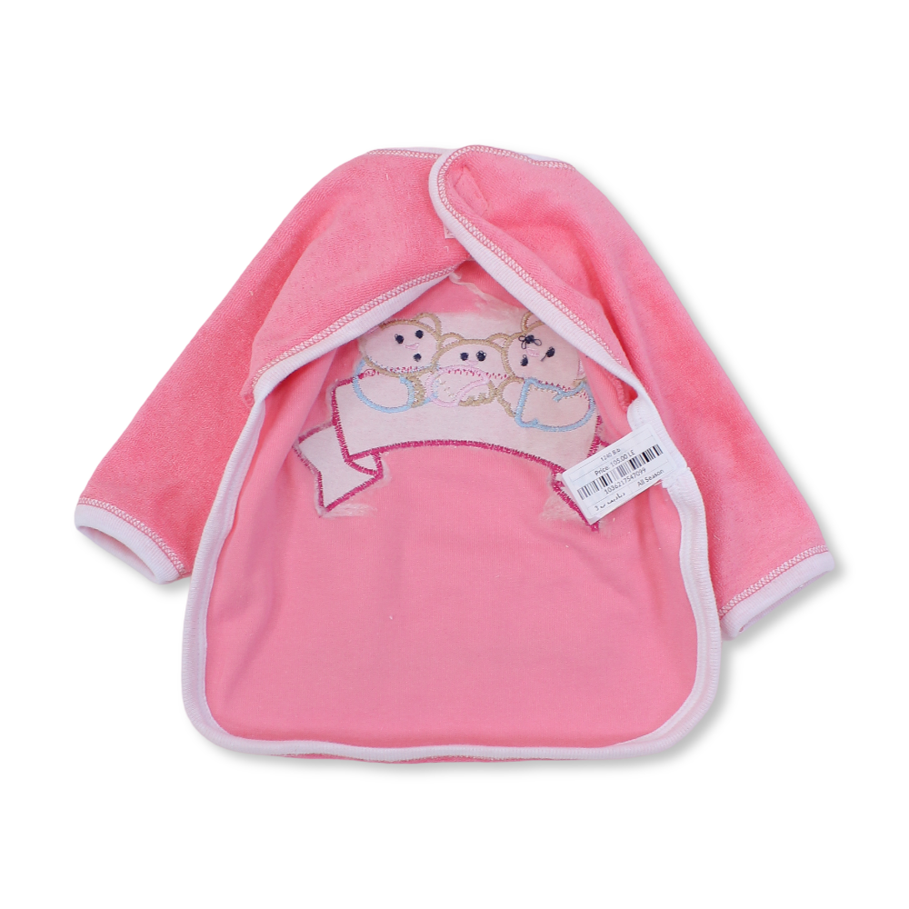 Cotton Baby Bib – Watermelon with 3 Teddies Bear Embroidery