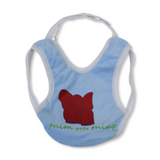 Cotton Baby Bib – Light Blue with Elephant Print