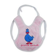 Cotton Baby Bib – Pink with Duck Print