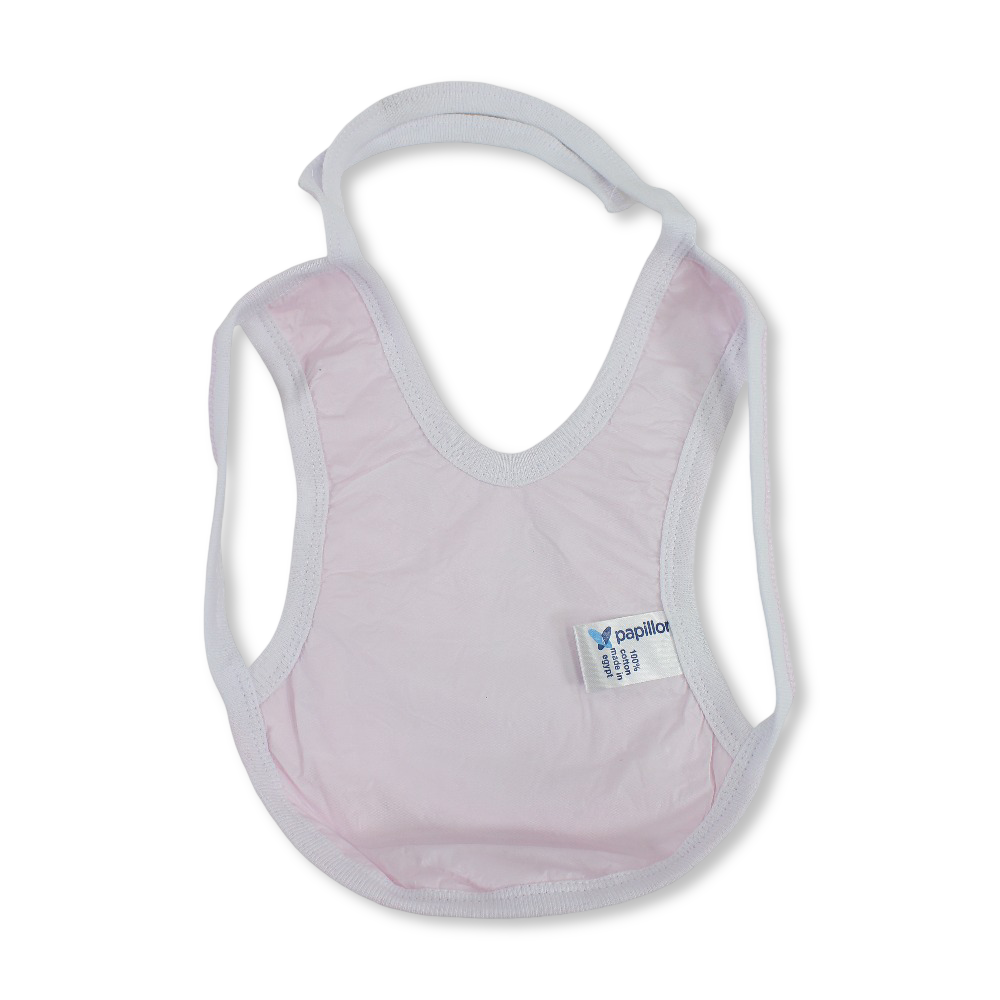 Cotton Baby Bib – Pink with Duck Print