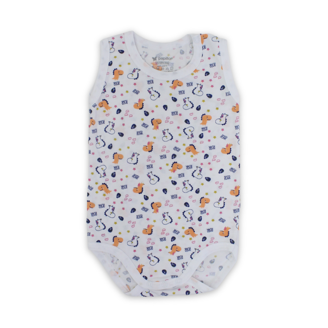 Unisex Baby Cotton Bodysuit – White