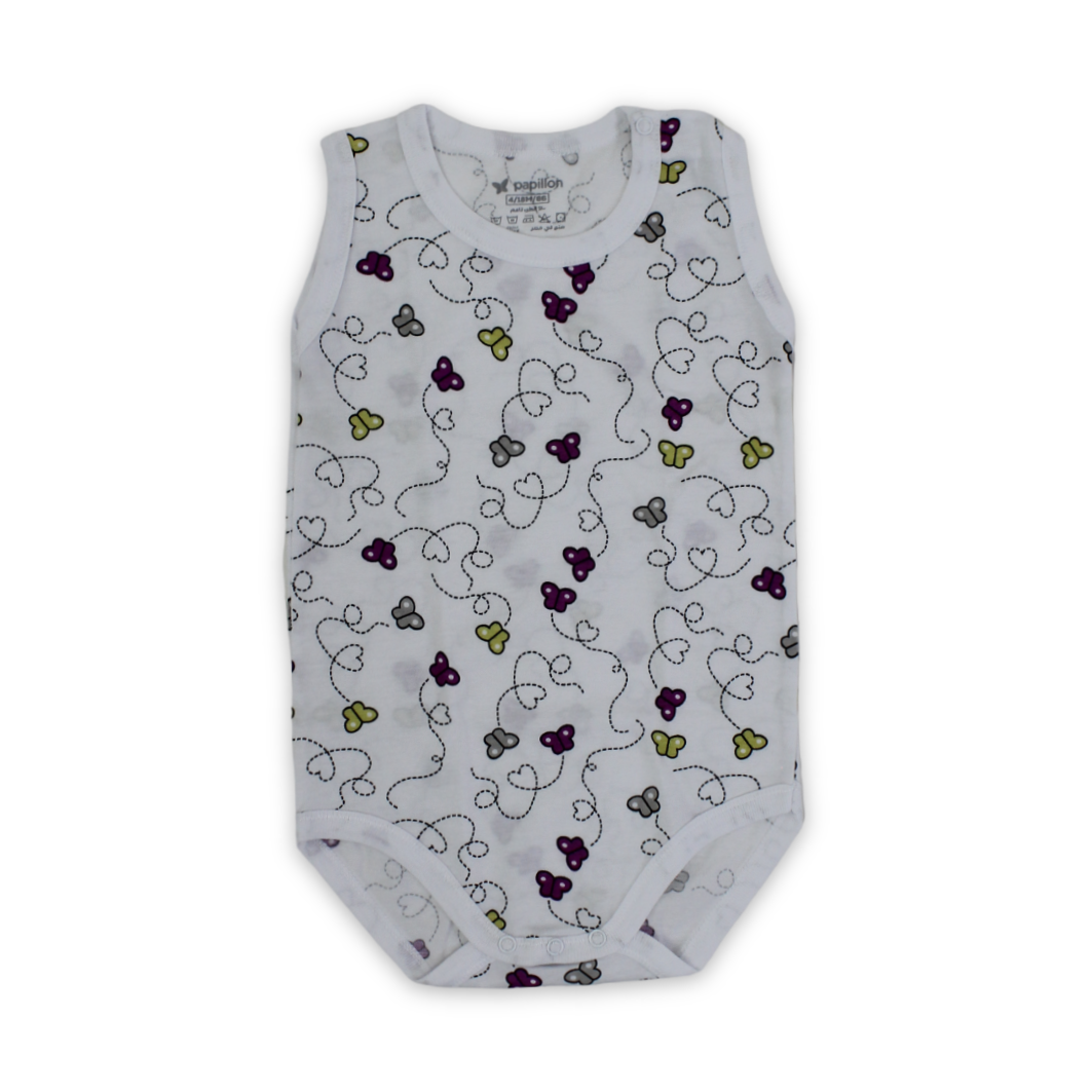 Unisex Baby Cotton Bodysuit – White - Clothing - Papillion