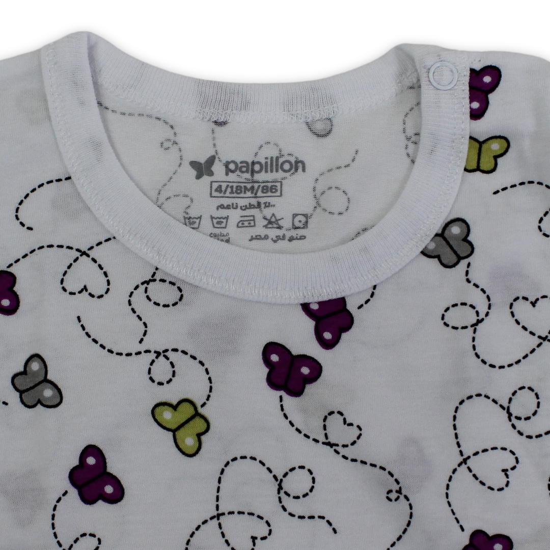 Unisex Baby Cotton Bodysuit – White