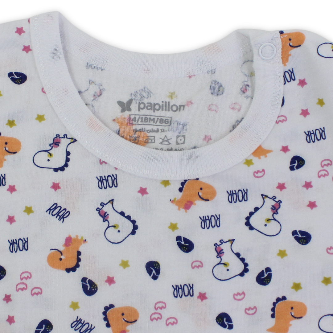 Unisex Baby Cotton Bodysuit – White