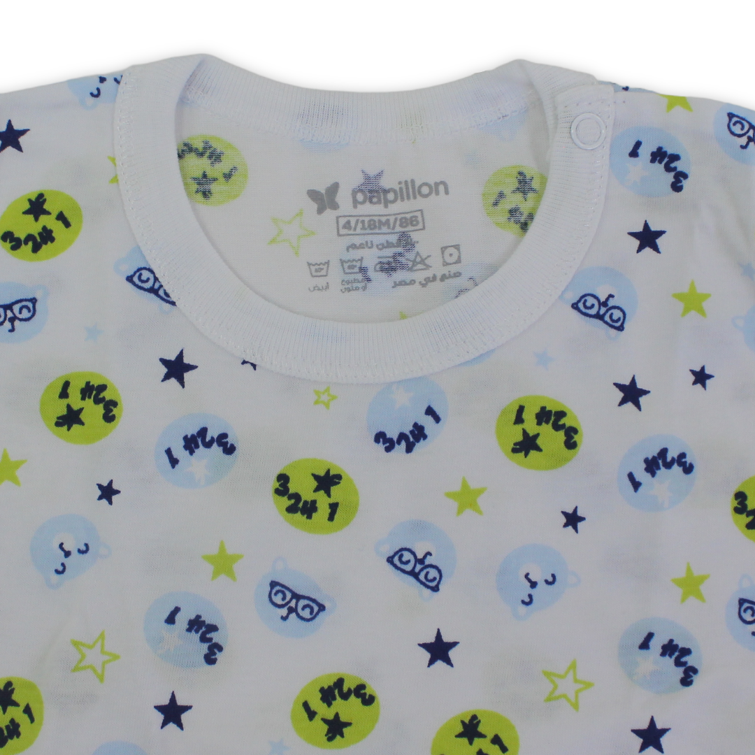 Unisex Baby Cotton Bodysuit – White