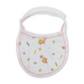 Cotton Baby Bib – White with Turtles Print
