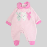 Pinkish Long-Sleeved Baby Footie