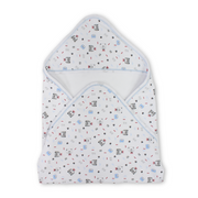 Cotton Baby Blanket – White with Teddy Bear Print