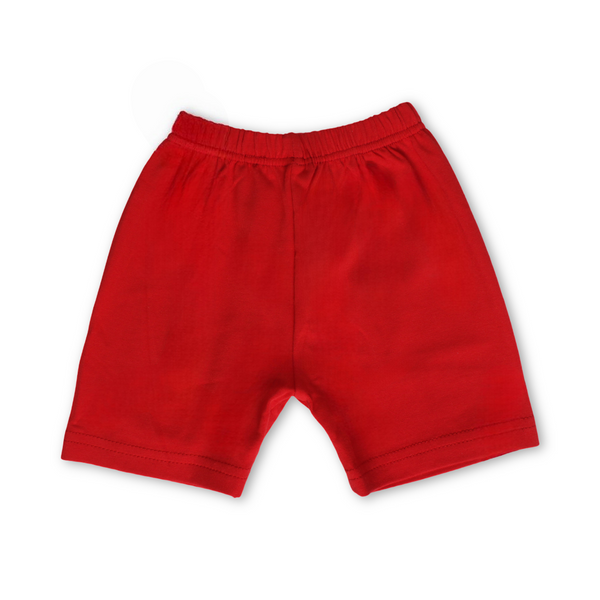 Baby Girls Cotton Plain Pantie Shorts – Red