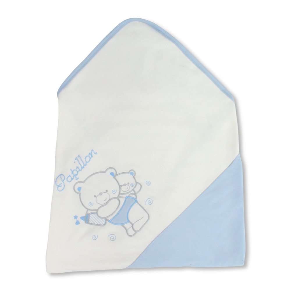 Cotton Baby Blanket with Teddy Bear Design