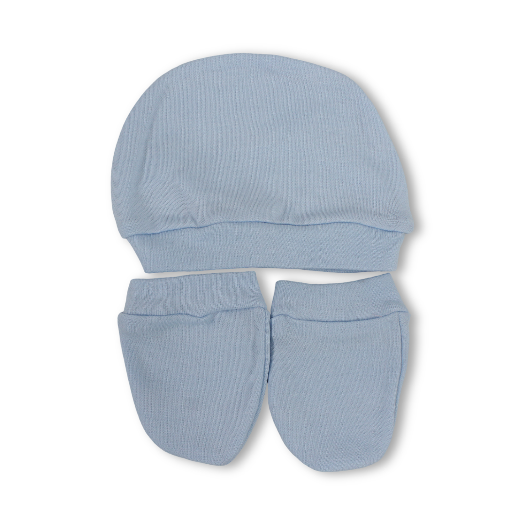 Unisex Baby Cotton (Beanie & Hand Mittens)