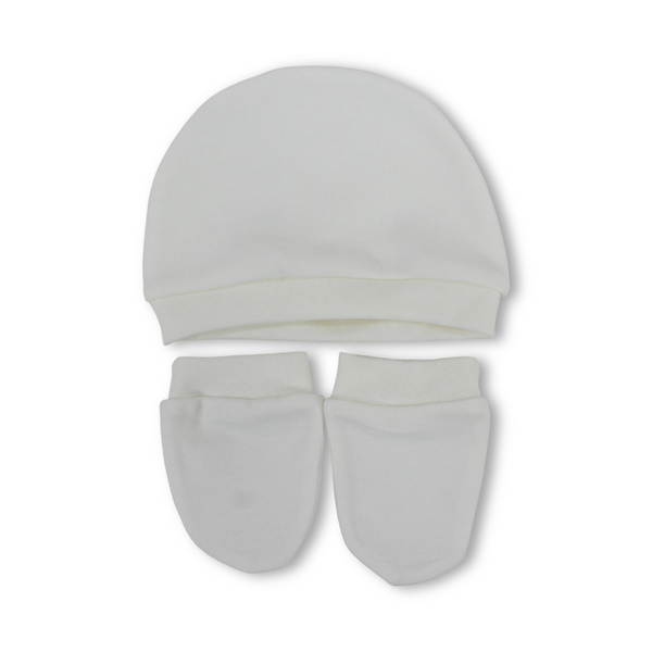 Unisex Baby Cotton (Beanie & Hand Mittens)