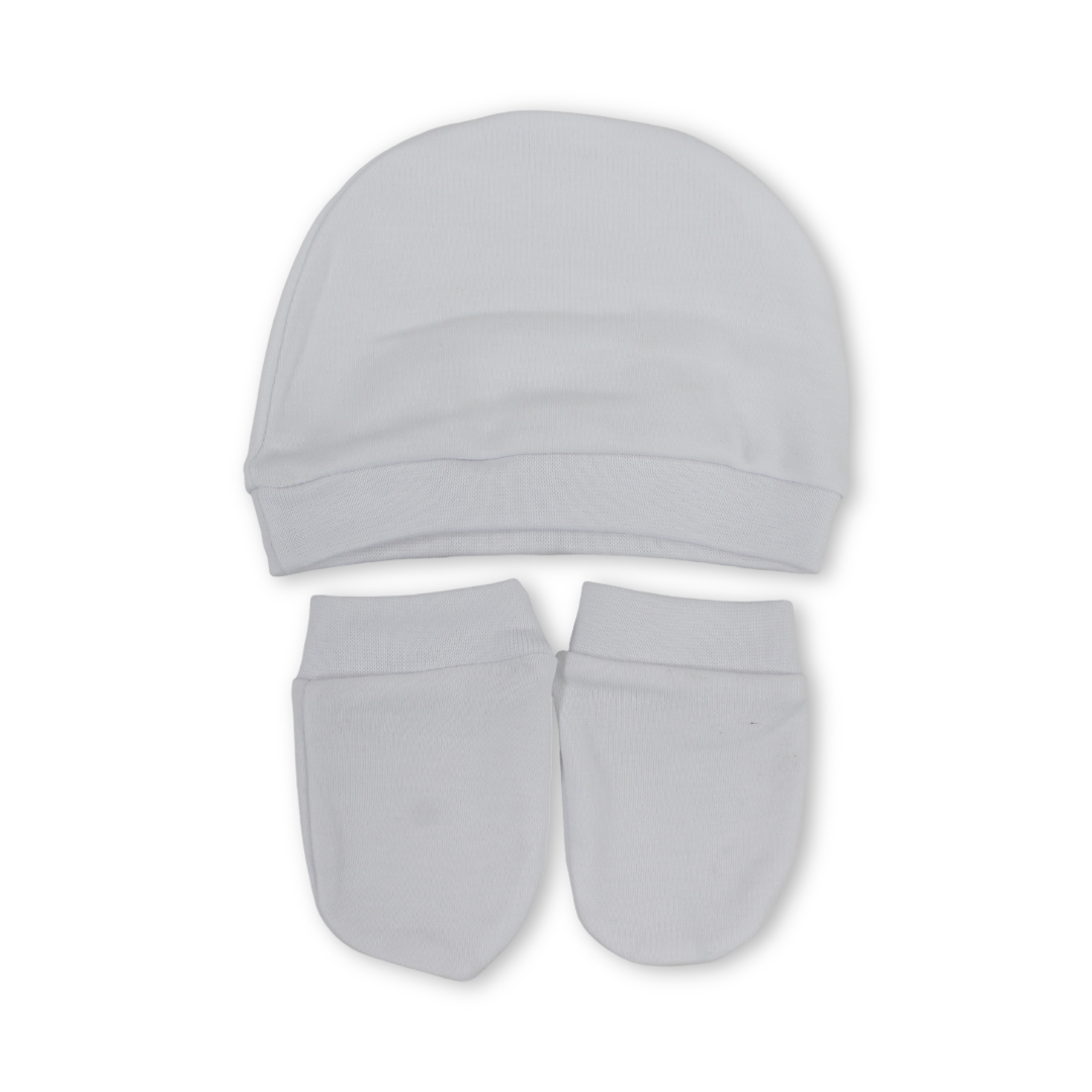 Unisex Baby Cotton (Beanie & Hand Mittens)