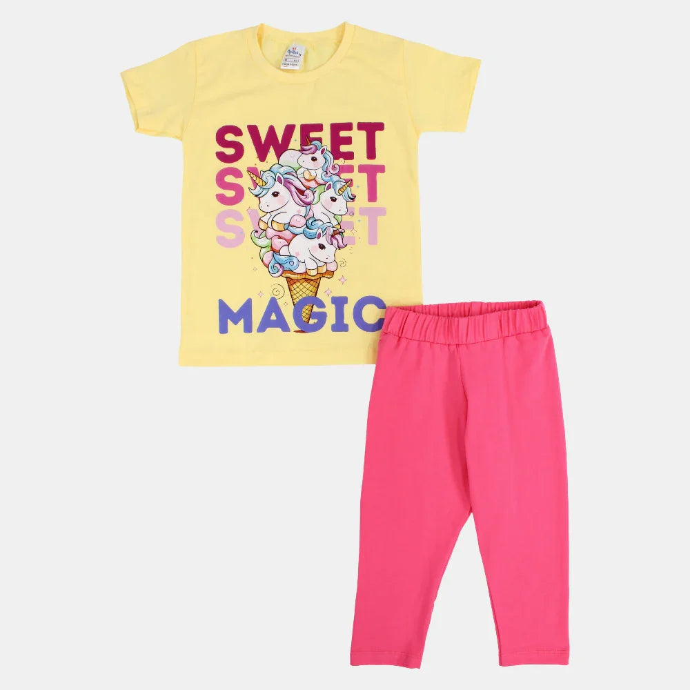 Girls Cotton Pajama Set - Sweet Magic Print - Clothing - Papillion