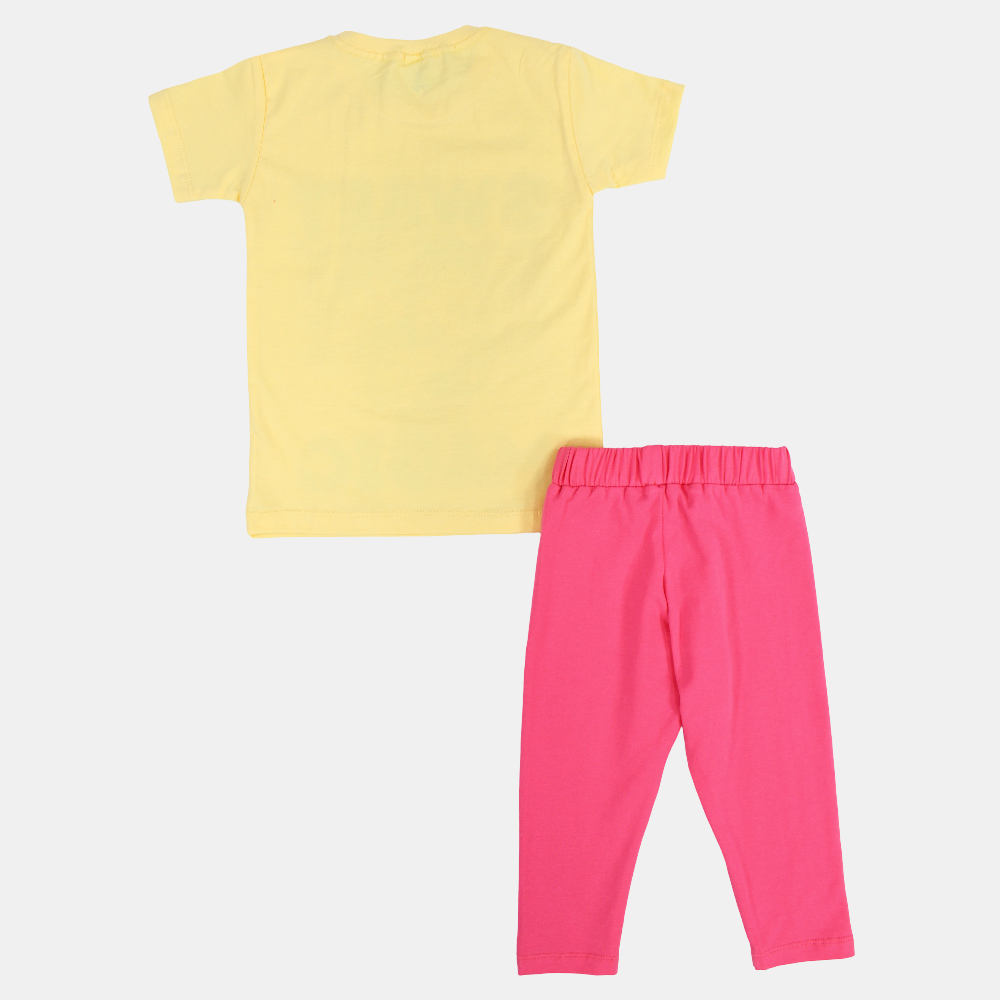 Girls Cotton Pajama Set - Sweet Magic Print