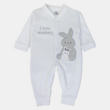 "I Love Mommy" Long-Sleeved Footless Onesie