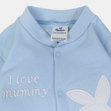 "I Love Mommy" Long-Sleeved Footless Onesie