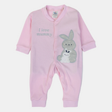 "I Love Mommy" Long-Sleeved Footless Onesie