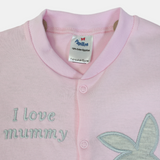 "I Love Mommy" Long-Sleeved Footless Onesie