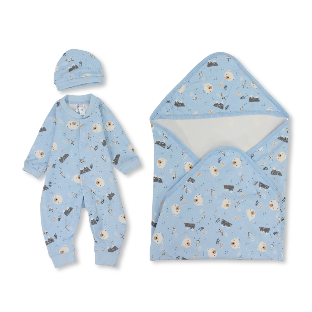 Baby Cotton Gift Clothes Box – 3 Pcs