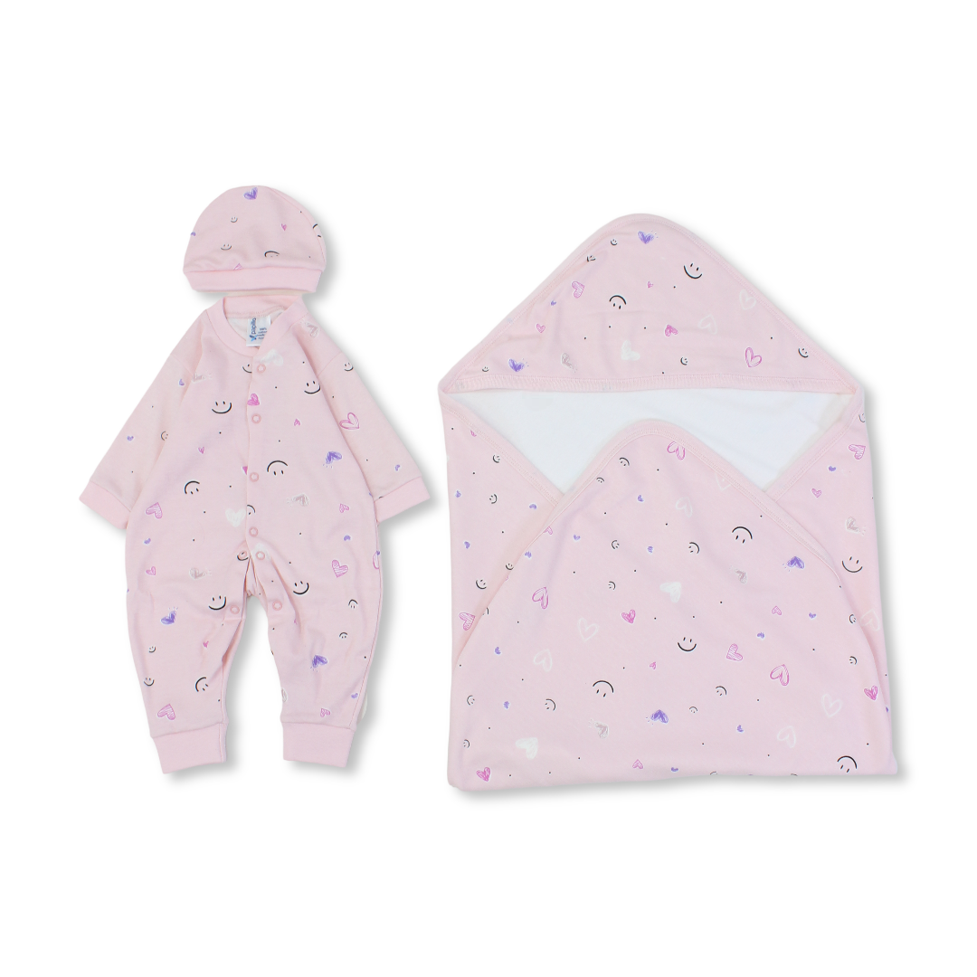 Baby Cotton Gift Clothes Box – 3 Pcs