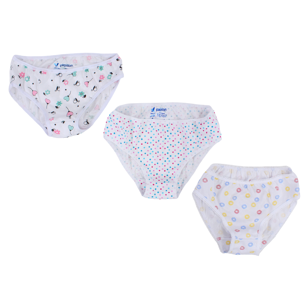 Girls Cotton Colorful Panties – Pack Of 3