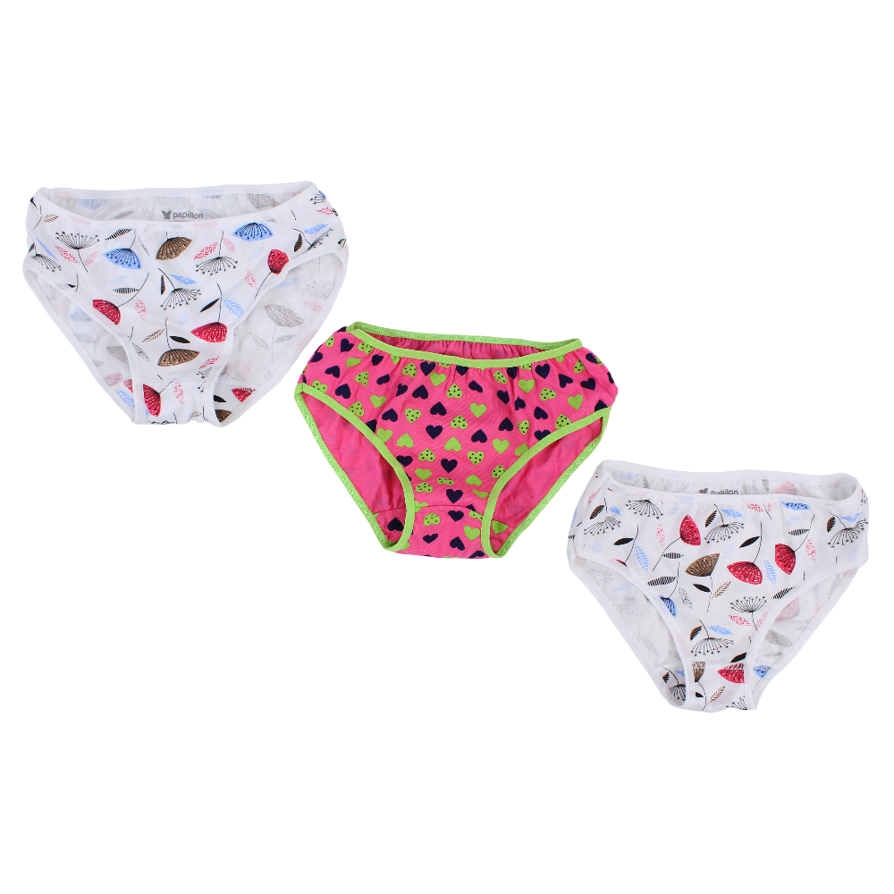 Girls Cotton Colorful Panties – Pack Of 3