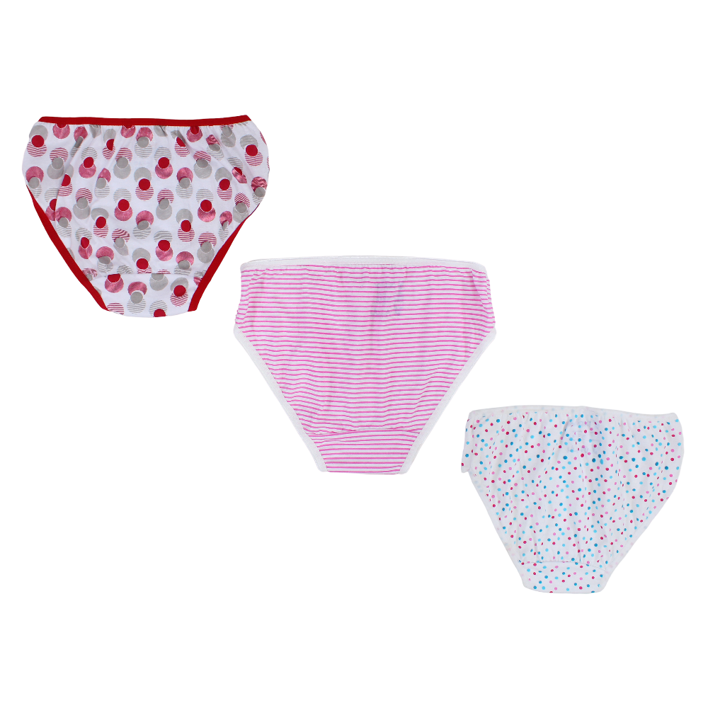 Girls Cotton Colorful Panties – Pack Of 3