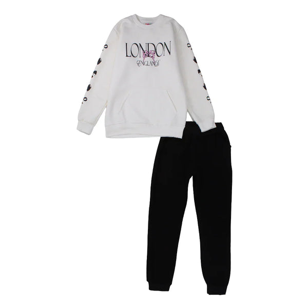 Girls Cotton Pajama Set – "London" Design