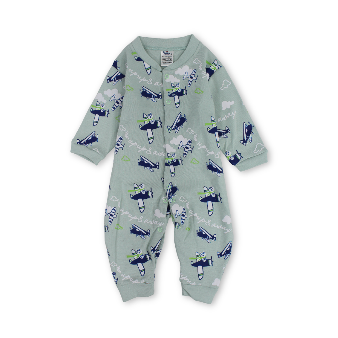 Baby Boys Cotton Onesie – Bear & AirPlane - Clothing - Papillion