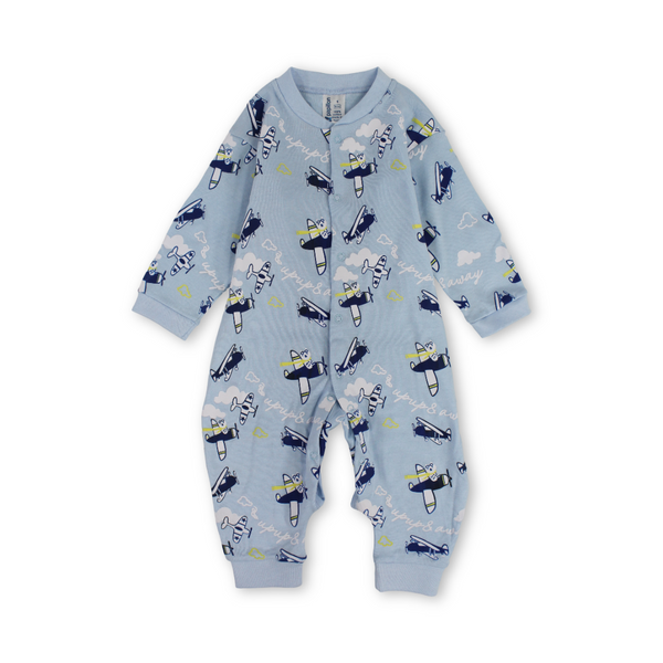 Baby Boys Cotton Onesie – Bear & AirPlane