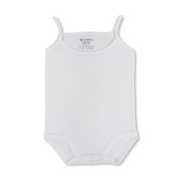 Unisex Cotton Sleeveless Bodysuit – White