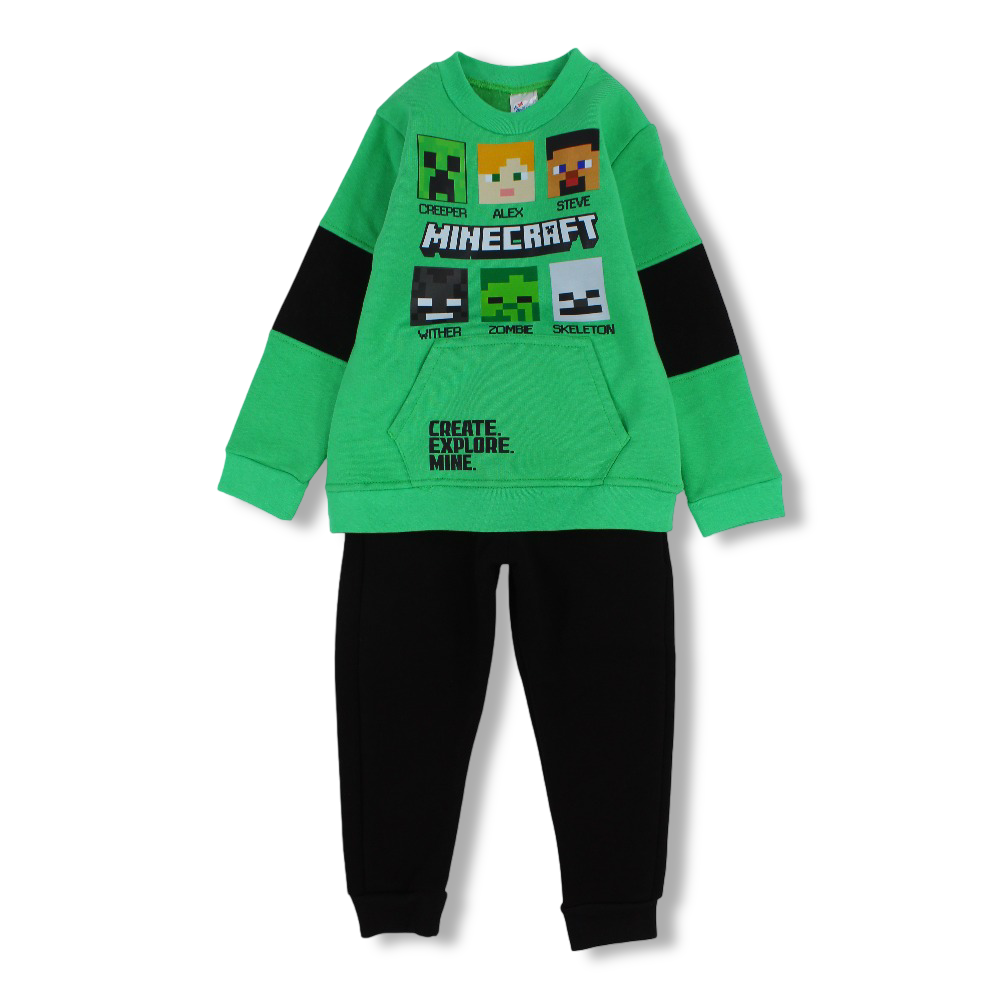Boys Cotton Pajama Set –  Minecraft Print