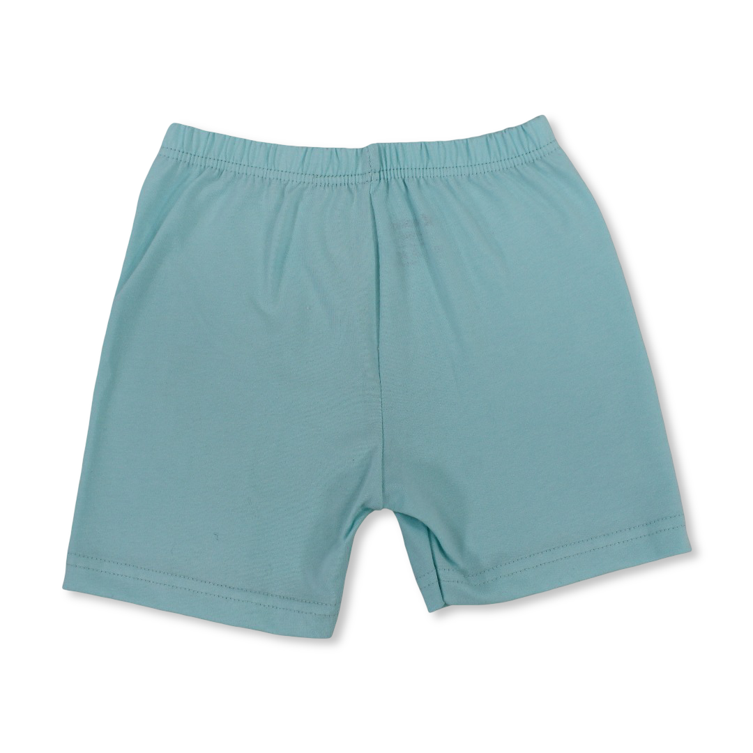 Girls Cotton Plain Panty Shorts – Aqua
