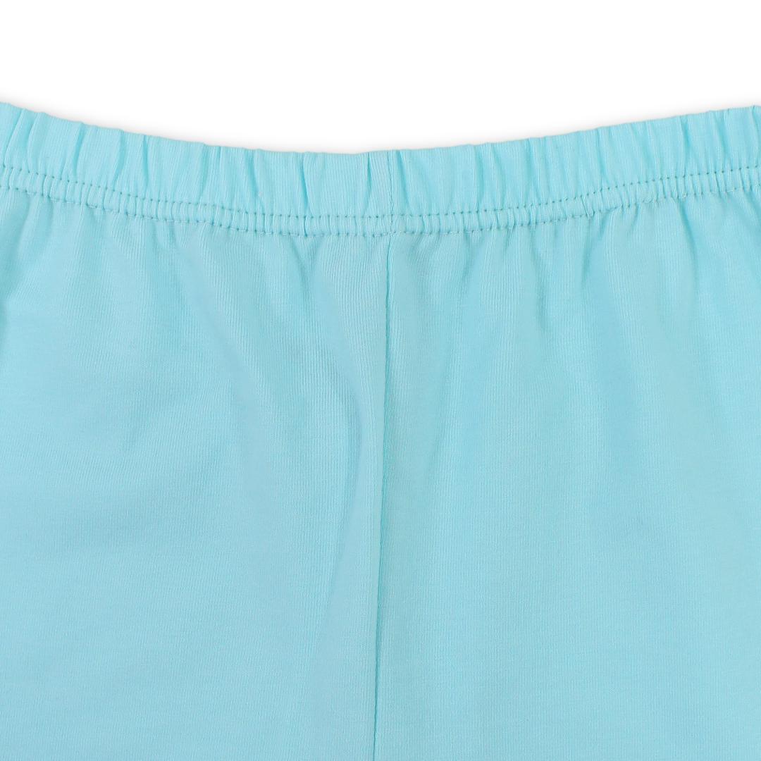 Girls Cotton Plain Panty Shorts – Aqua