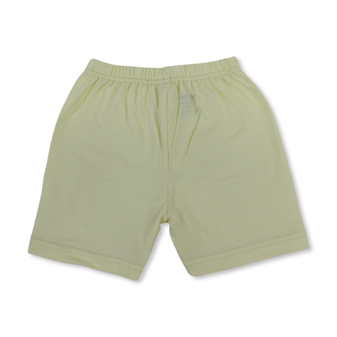 Girls Cotton Plain Panty Shorts – Yellow