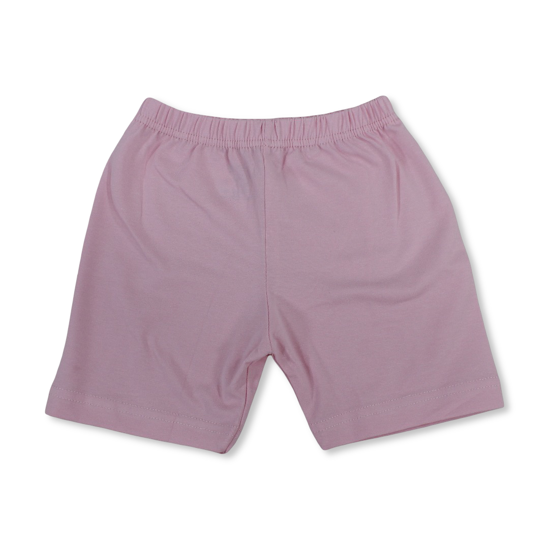 Girls Cotton Plain Panty Shorts – Pink
