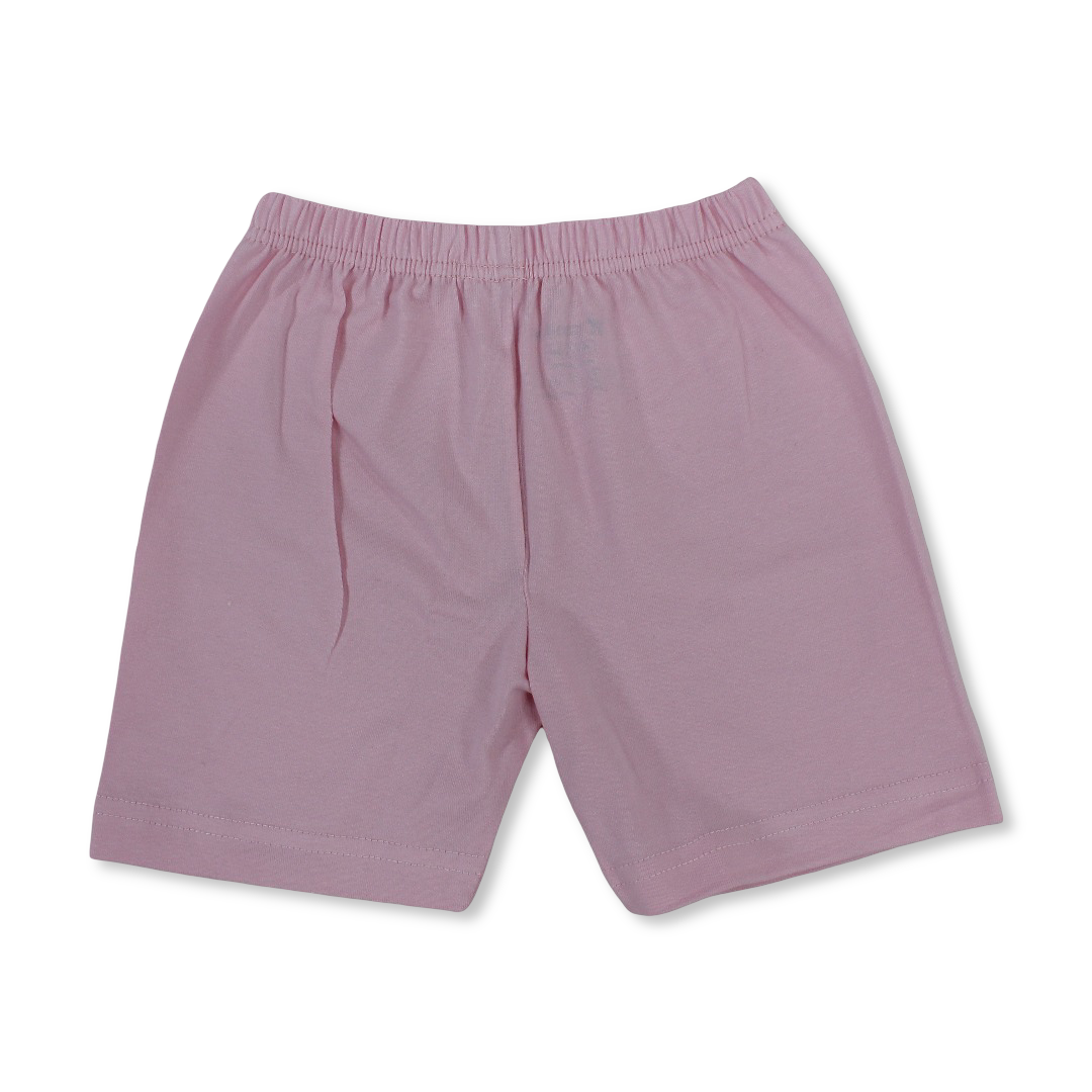 Girls Cotton Plain Panty Shorts – Pink