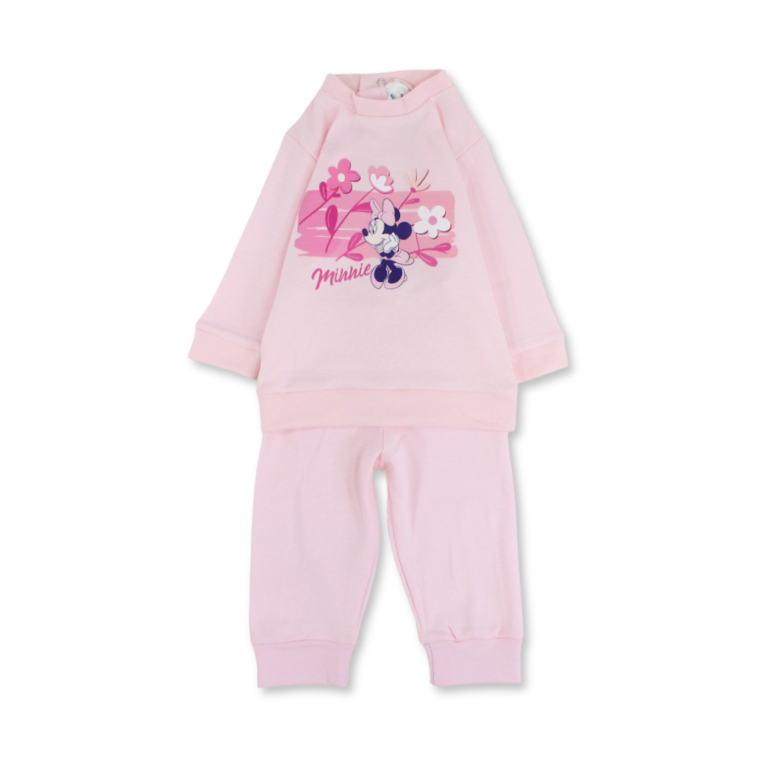 Baby Girls Cotton Pajama – with Minnie Mouse Print