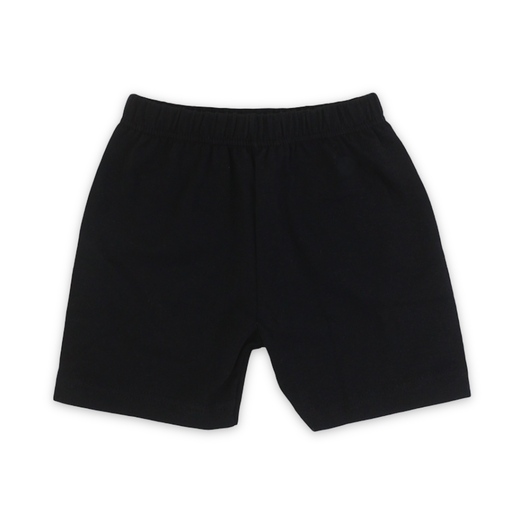 Girls Cotton Plain Panty Shorts – Black