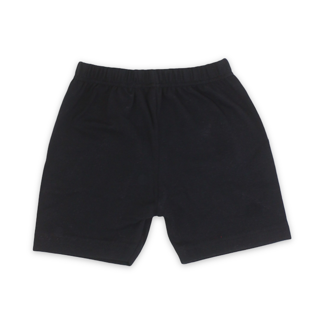 Girls Cotton Plain Panty Shorts – Black