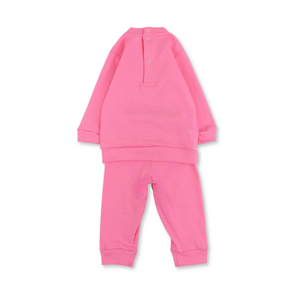 Baby Girls Cotton Pajama – with Dog Drinking Bubble Tea Print