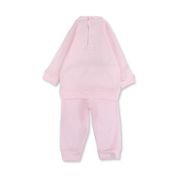 Baby Girls Cotton Pajama – with Dog Drinking Bubble Tea Print