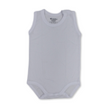 Unisex Baby Cotton Sleeveless Bodysuit – White