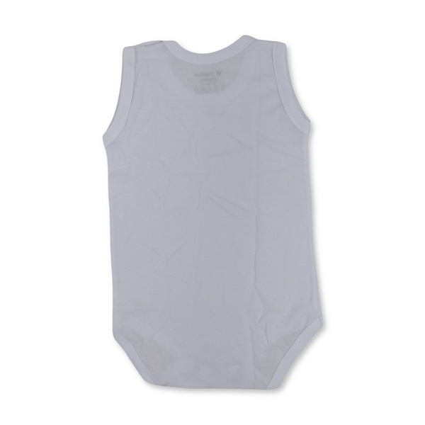 Unisex Baby Cotton Sleeveless Bodysuit – White