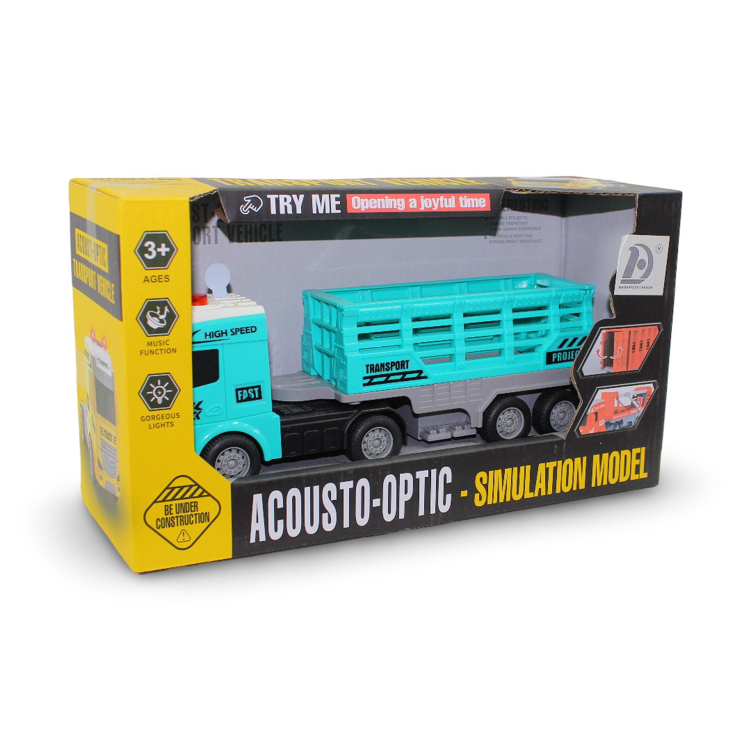 Acousto-Optic Transport Truck Simulation Model with Lights & Sound – Aqua