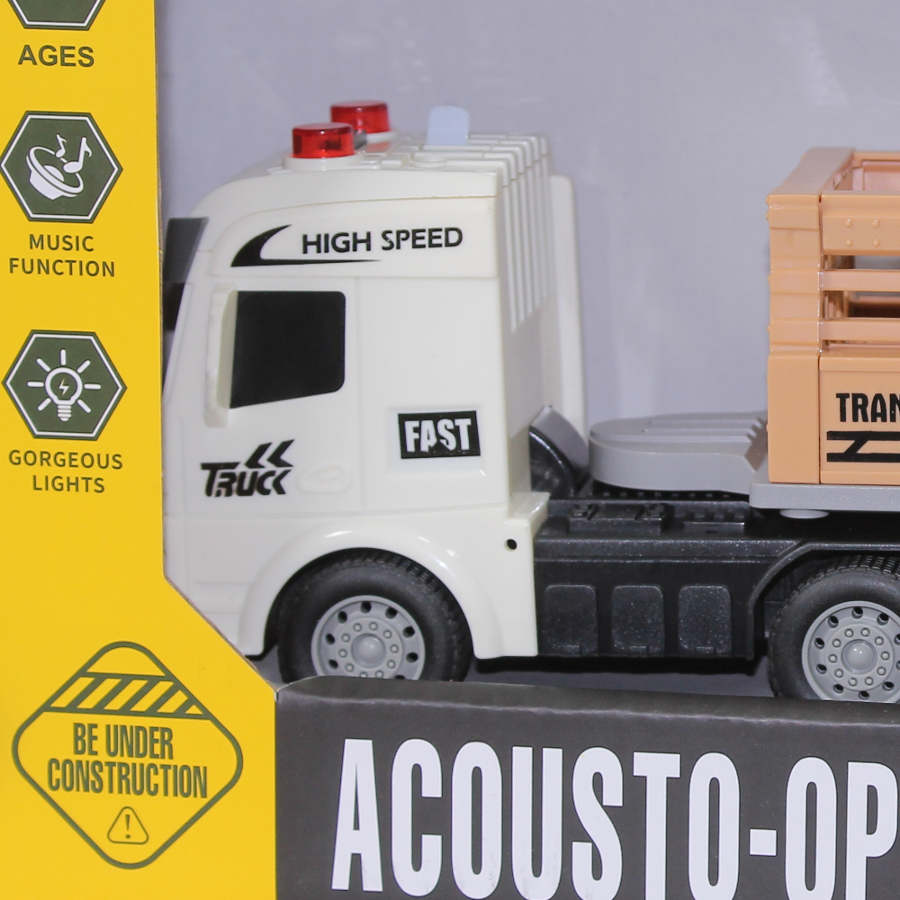 Acousto-Optic Transport Truck Simulation Model with Lights & Sound – Beige