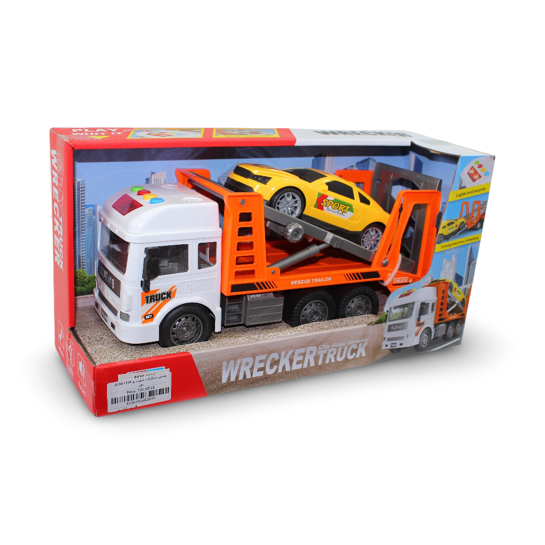 Wrecker Truck Toy Set (Sound & Light) – Yellow*White