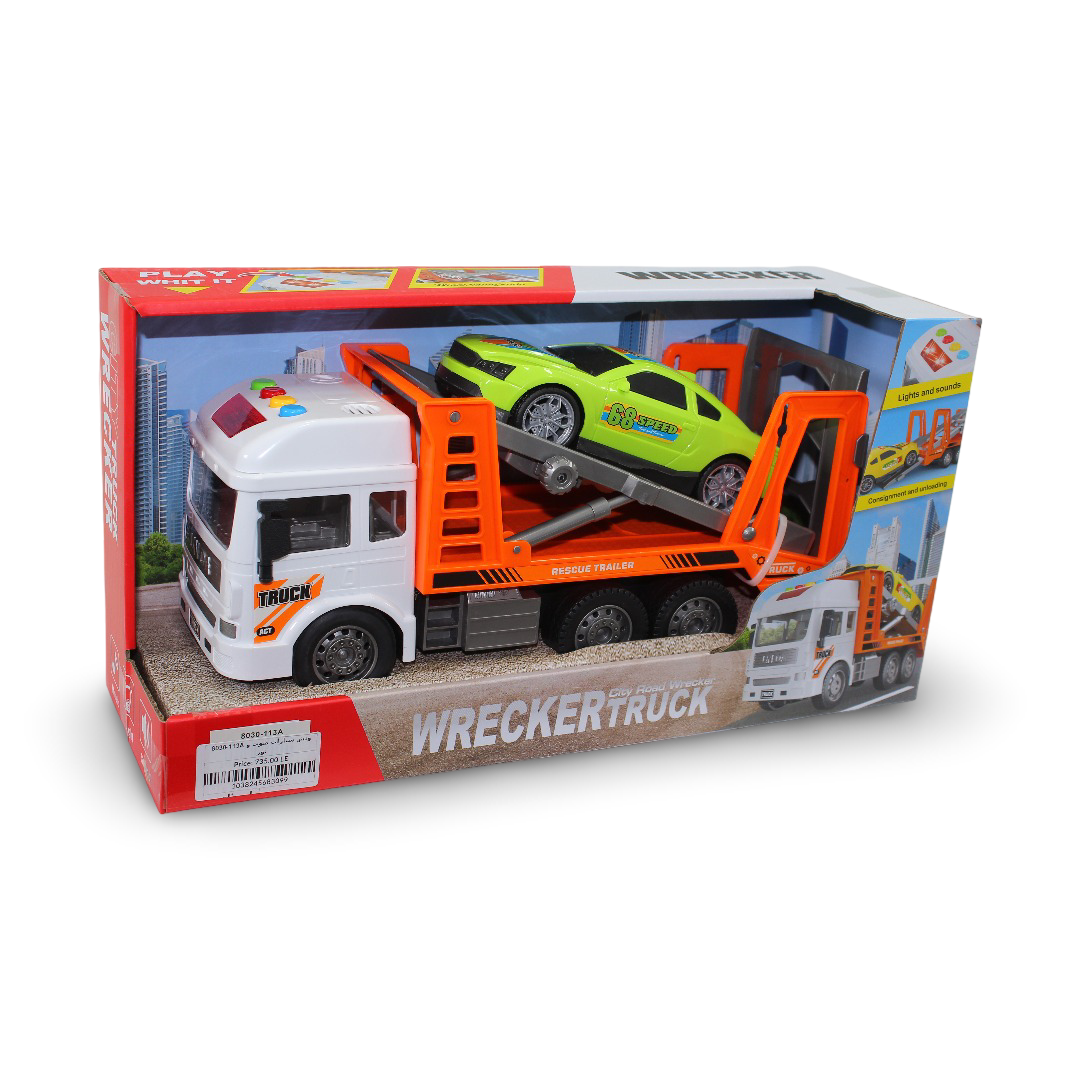 Wrecker Truck Toy Set (Sound & Light) – Green & White