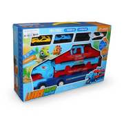 Launch Dinosaur Track Truck Playset with 4 Die-Cast Cars